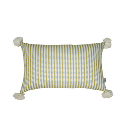 Wicker Pistachio Corner Tassel Cushion