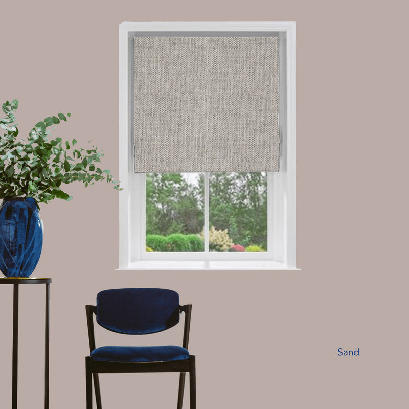 Roman Blinds In Woven Babel