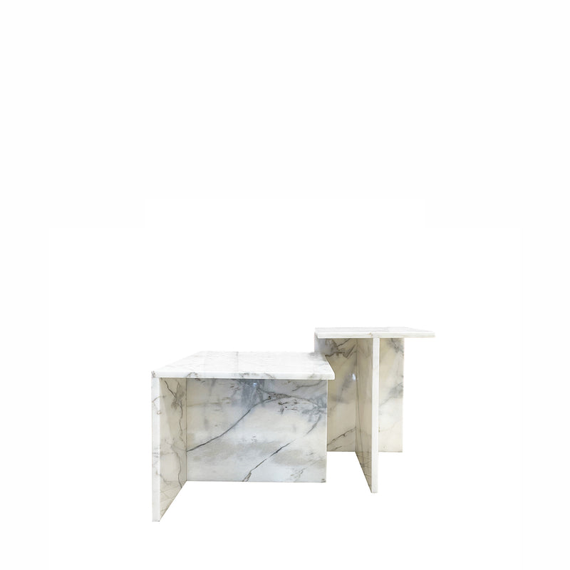 Marble T Table Set