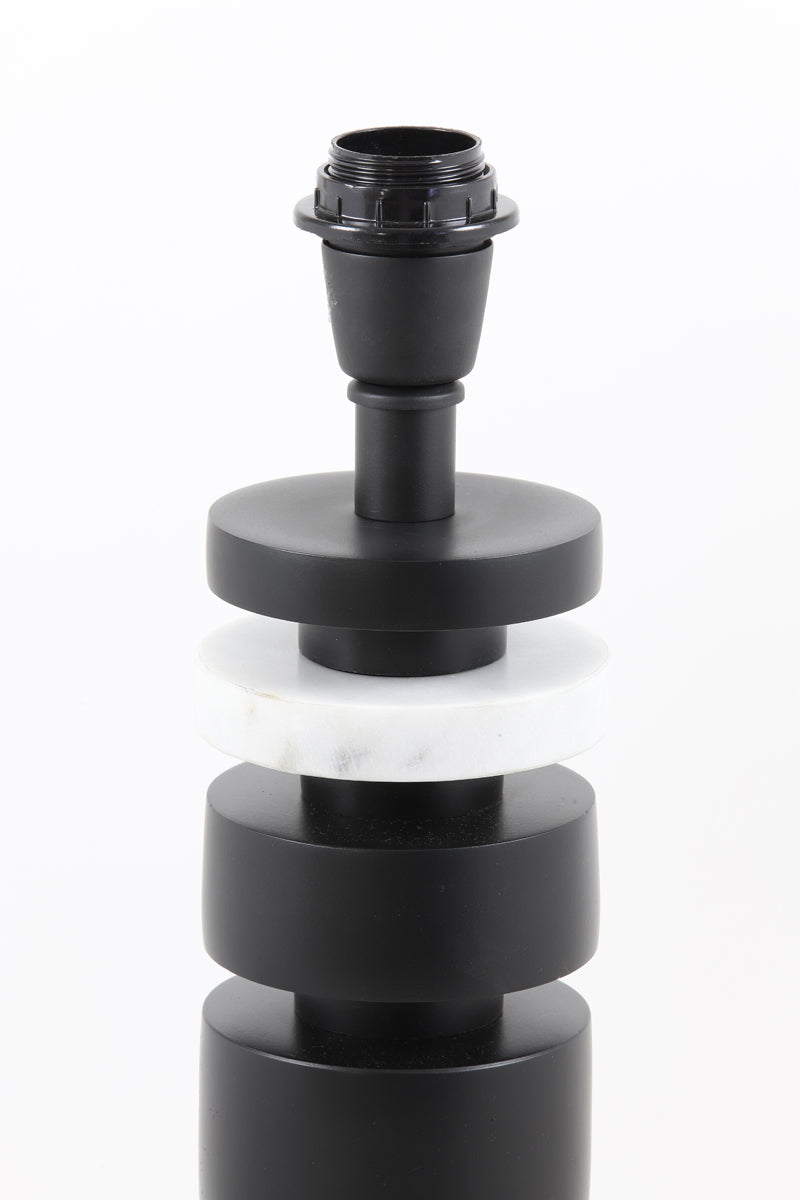 TUNDA marble white+matt black lamp base